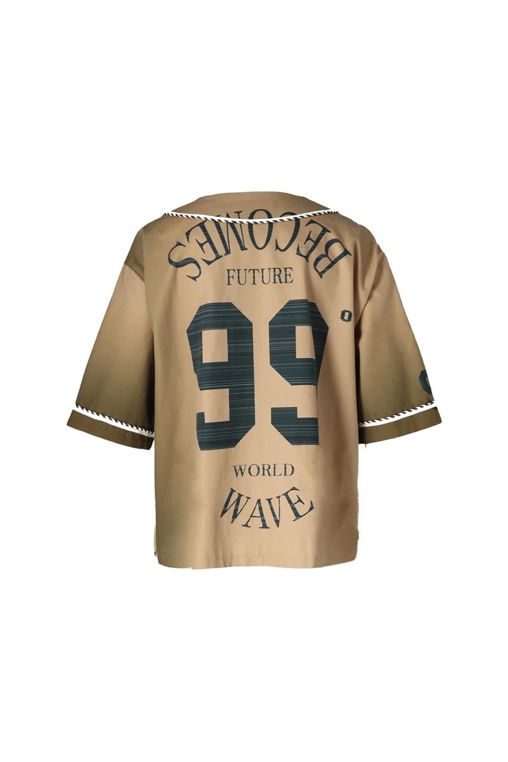 26SS Brown Wave 99 Printing Half Sleeve Jacket — vue 10