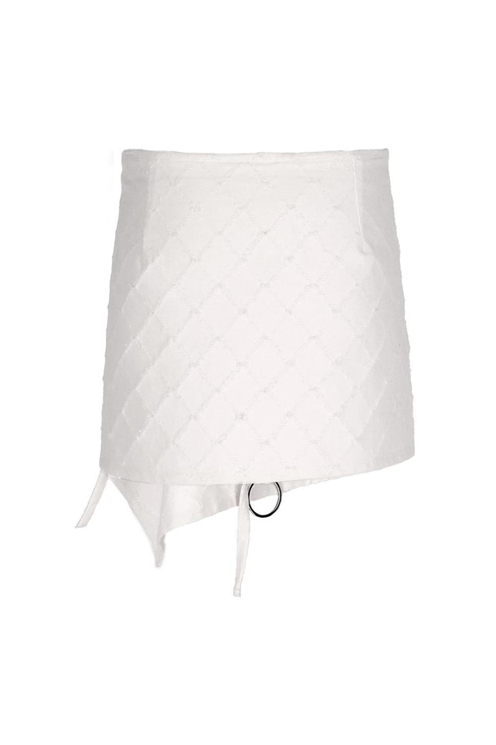 26SS White Cross Pattern Denim Wrap Skirt — vue 7
