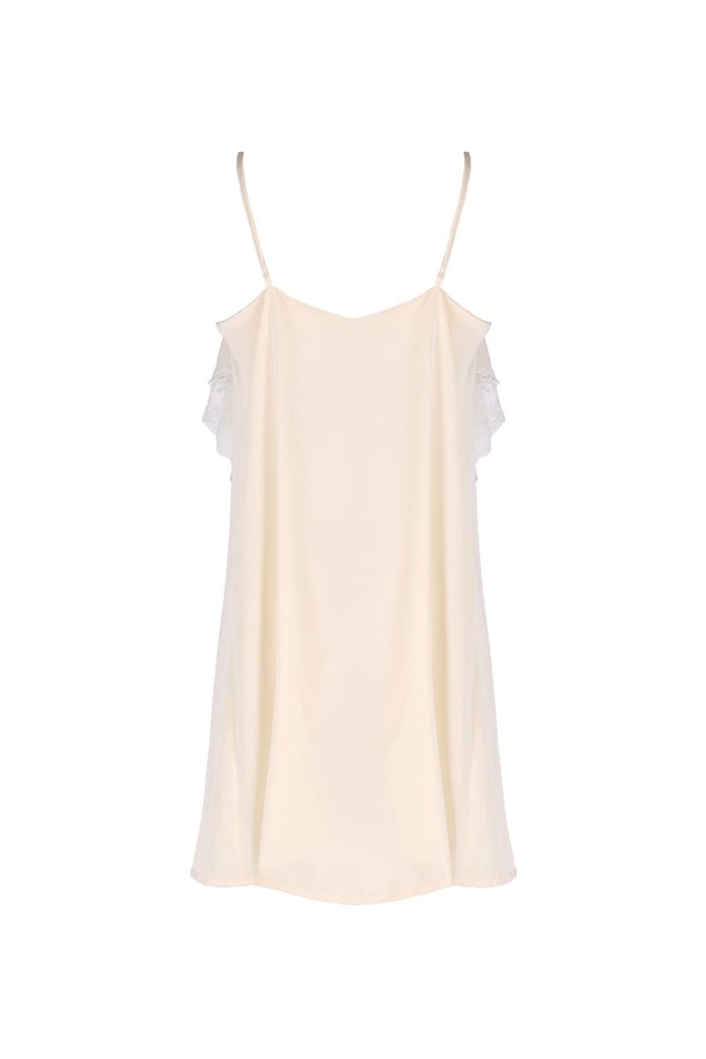 26SS Ivory Lace Pearl Satin Slip Dress — vue 7