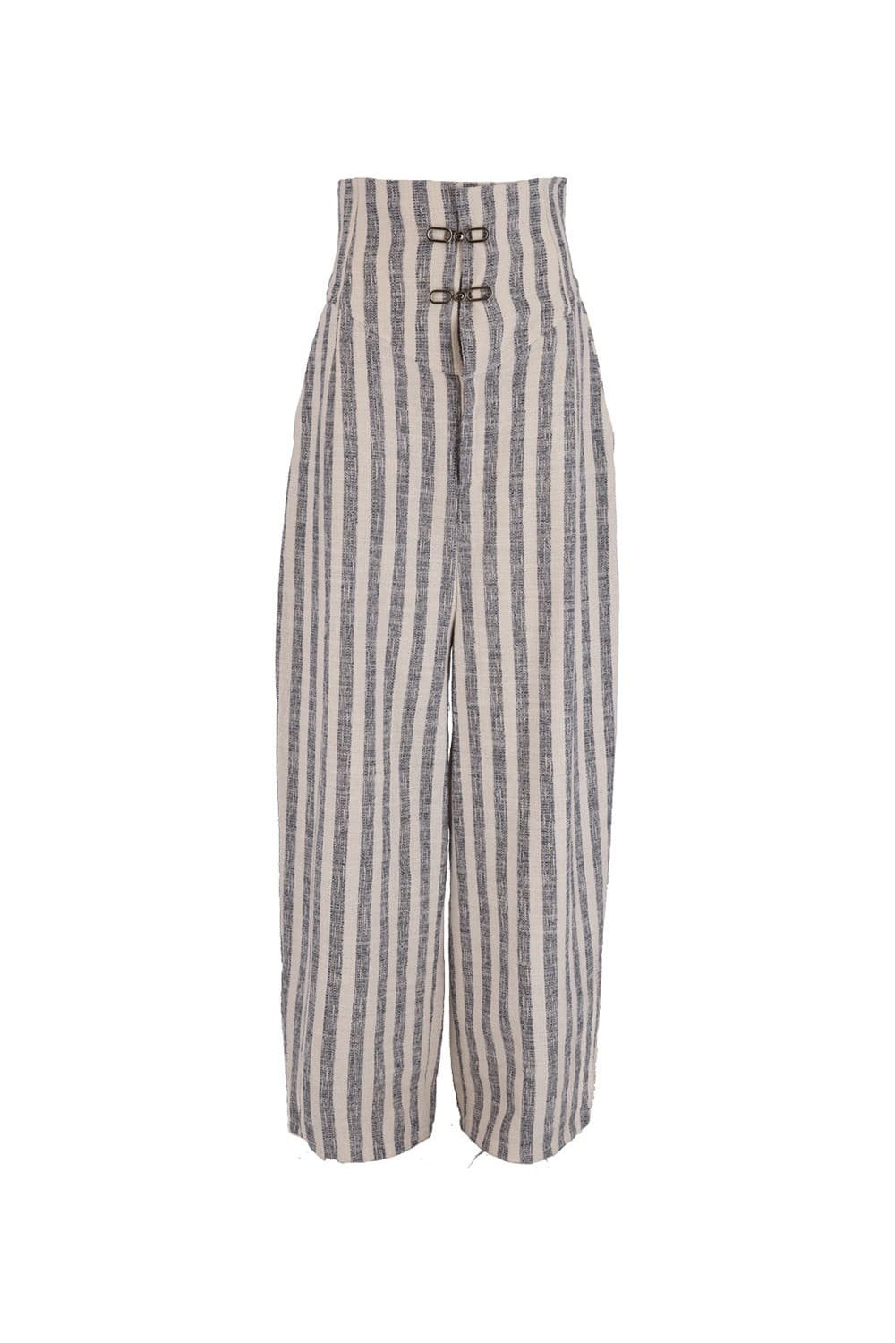 26SS Gray Striped Pattern High Waist Long Pants — vue 8