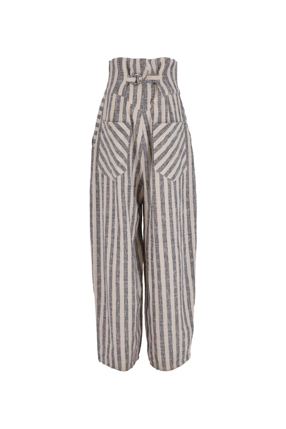26SS Gray Striped Pattern High Waist Long Pants — vue 9