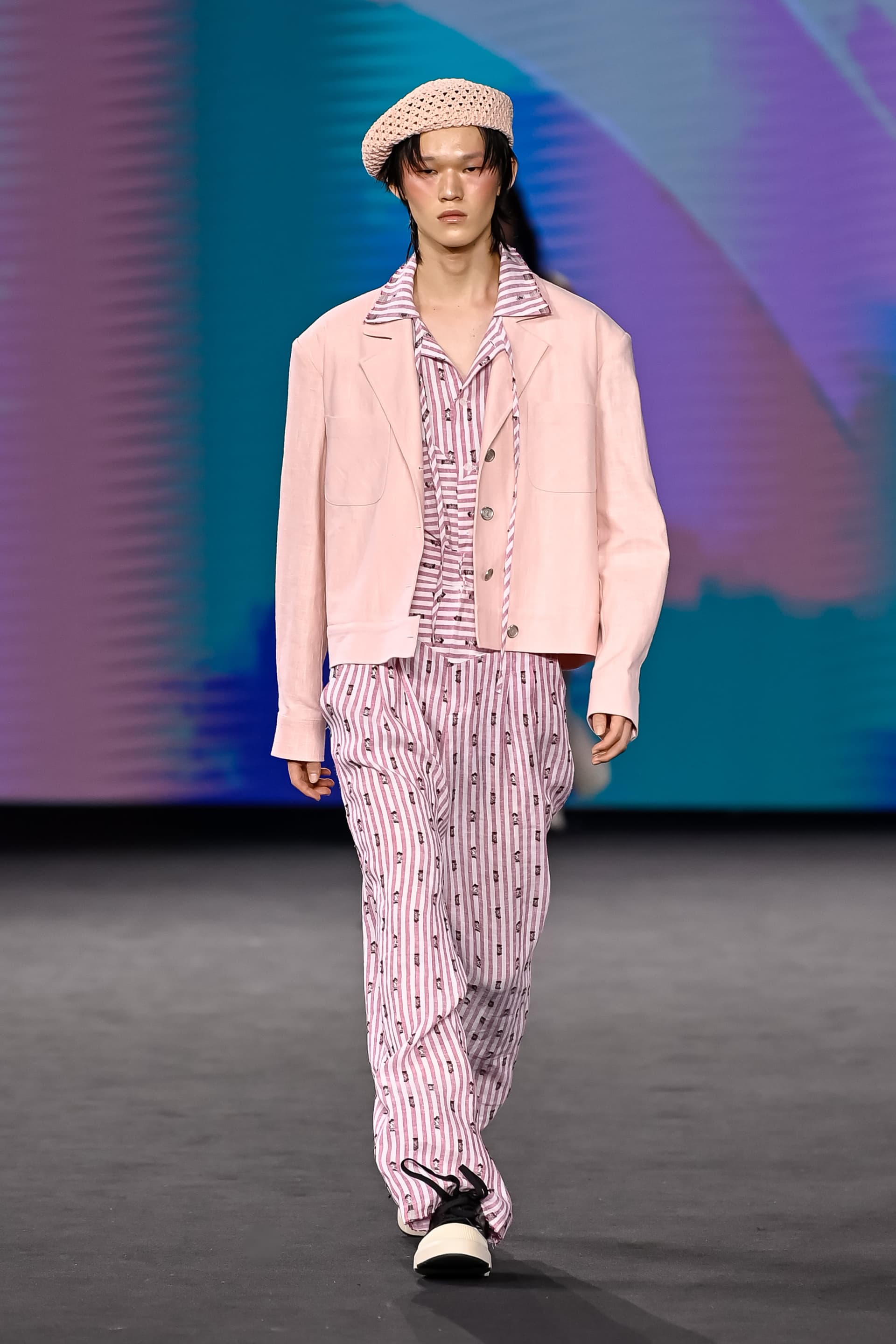 26SS Indie Pink Tailored Collars Crop Jacket — vue 1