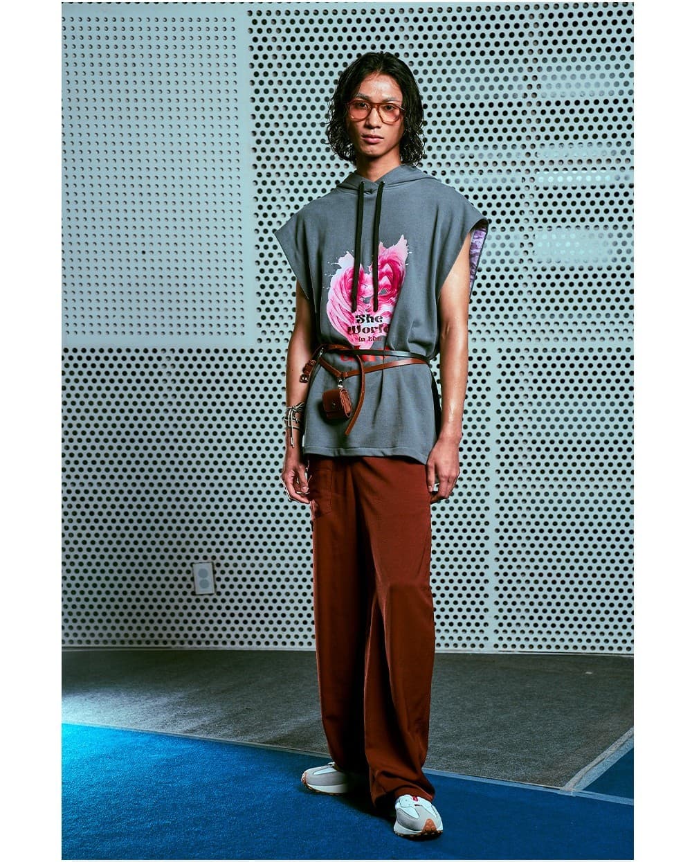 26SS Brick Red Pocket Point Long Pants — vue 3