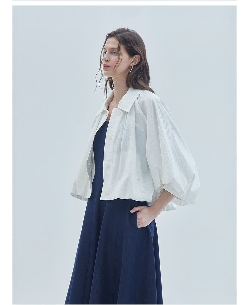 Wearable Dot Balloon Jacket White — vue 6