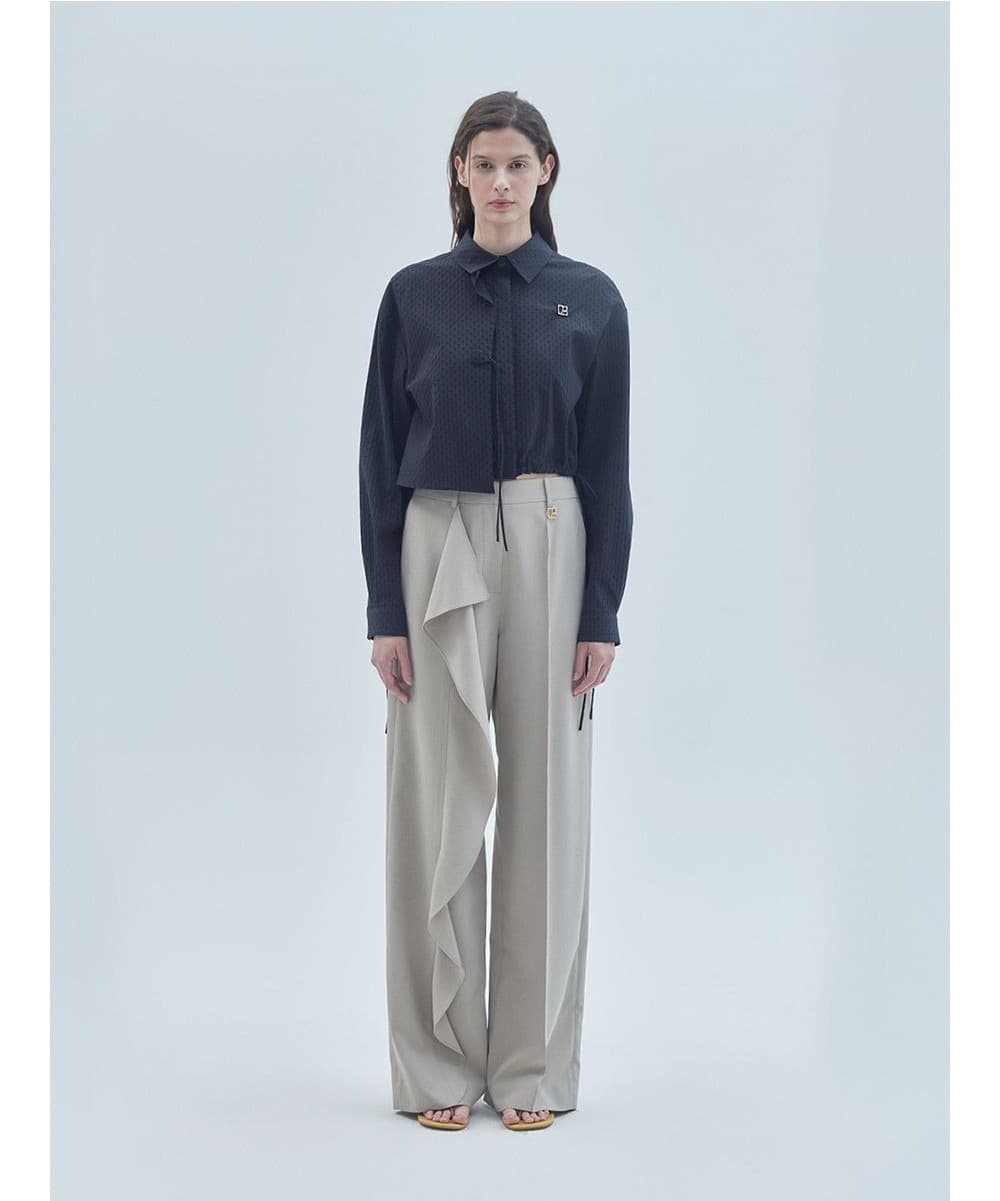 Signature Symbol Two-Layer Shirt Jacket Black — vue 2