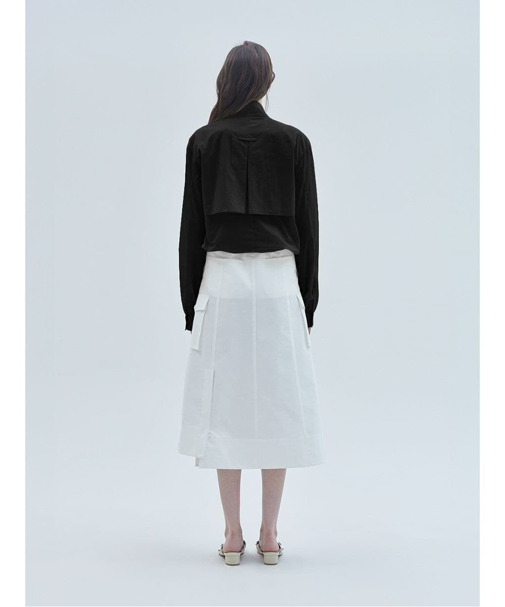 Two-Line Frill Zip-Up Jumper Black — vue 4