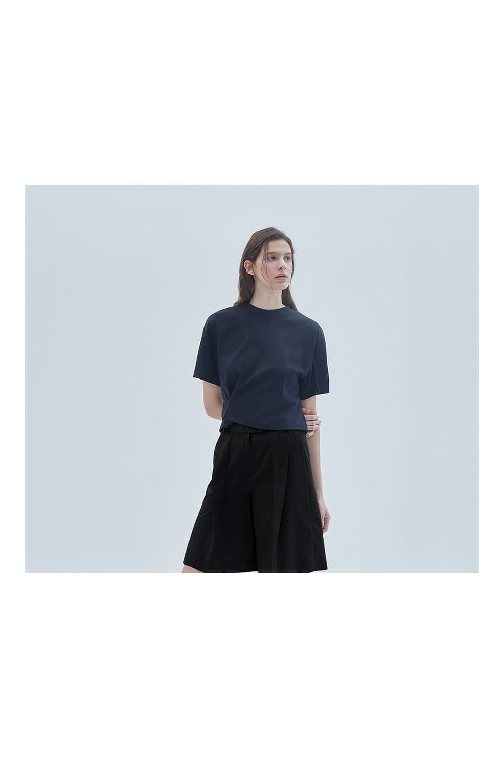 Wing Wide Bermuda Pants Black — vue 3