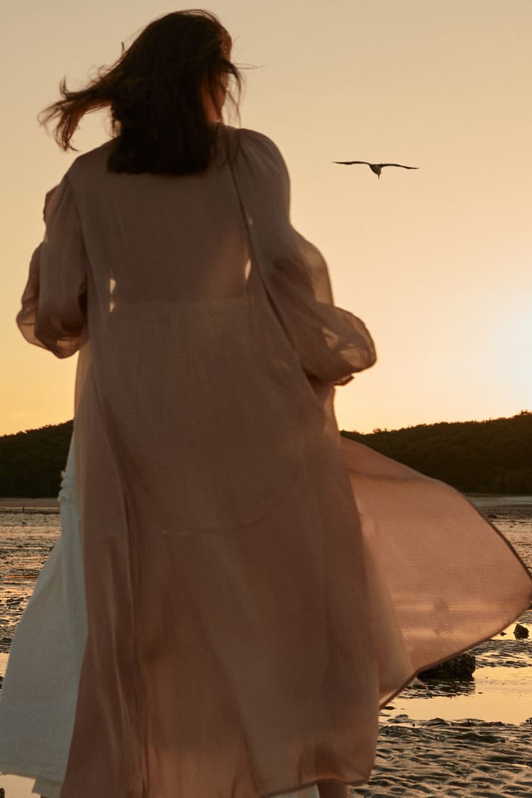 Isabel Rose-gold Robe — vue 9