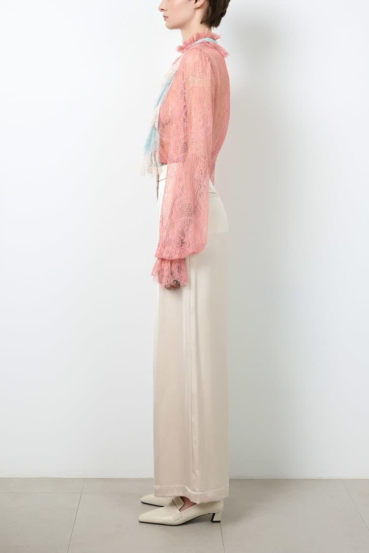 Belle Beige Wide-leg Pants — vue 4