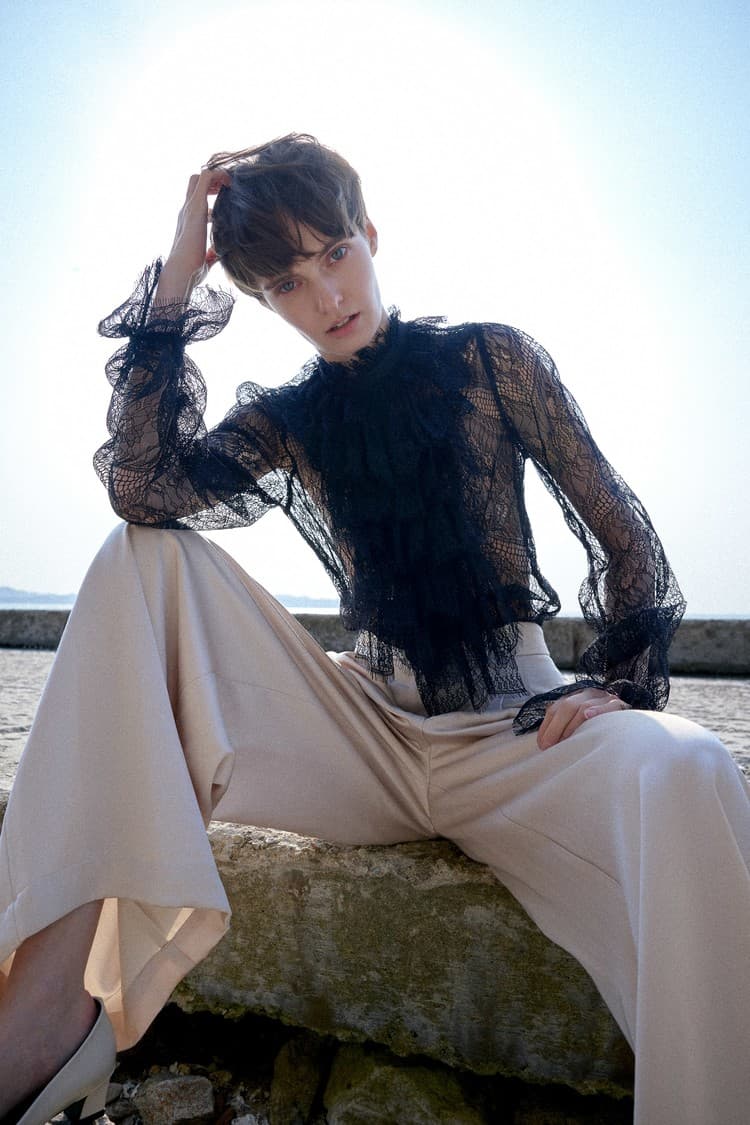 Belle Beige Wide-leg Pants — vue 7