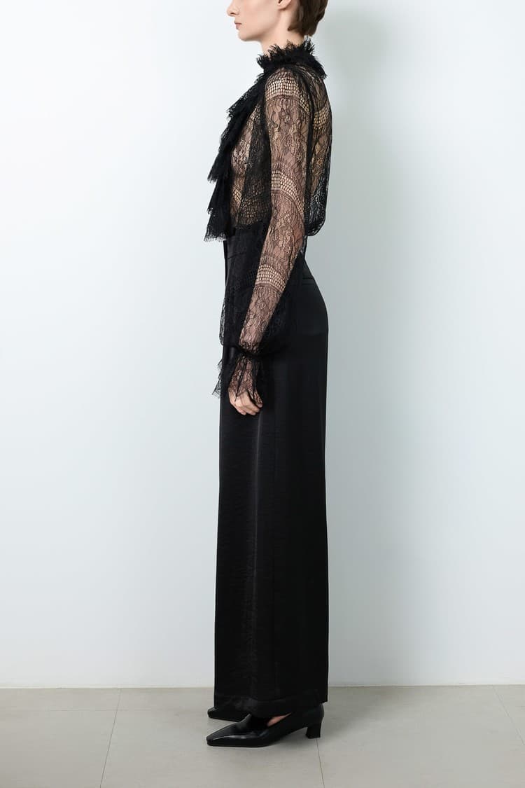 Belle Black Wide-leg Pants — vue 4