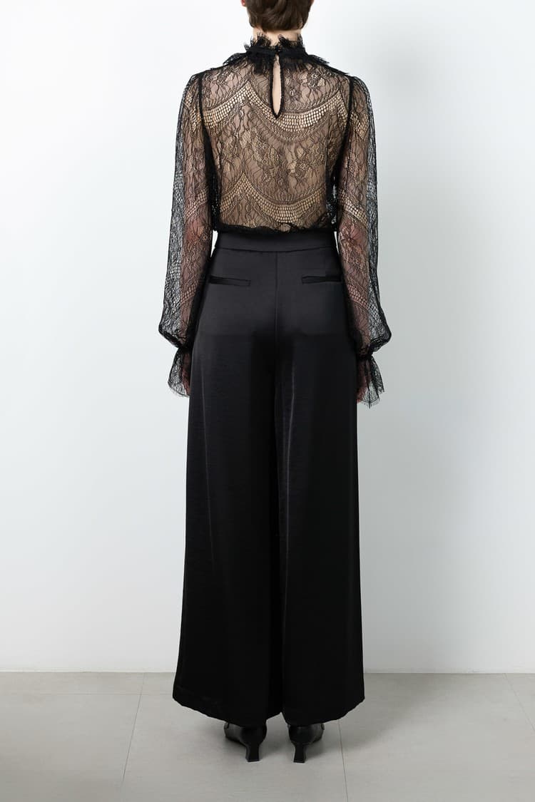 Belle Black Wide-leg Pants — vue 5