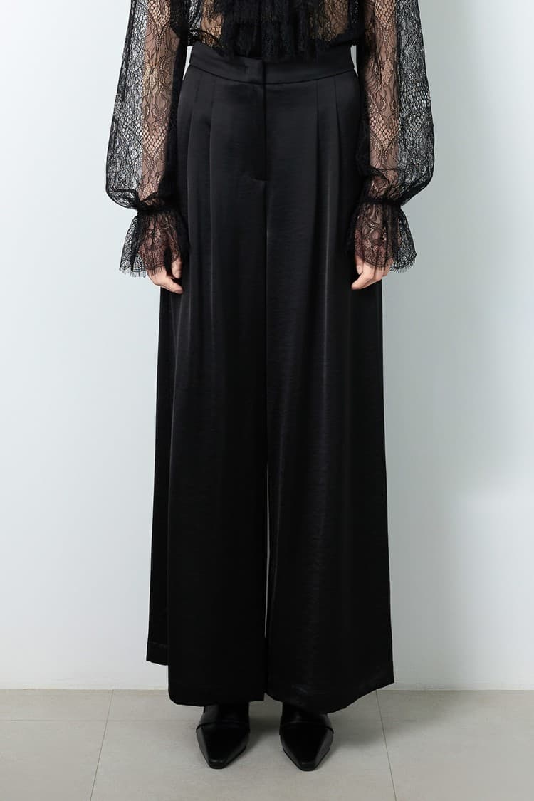 Belle Black Wide-leg Pants — vue 1