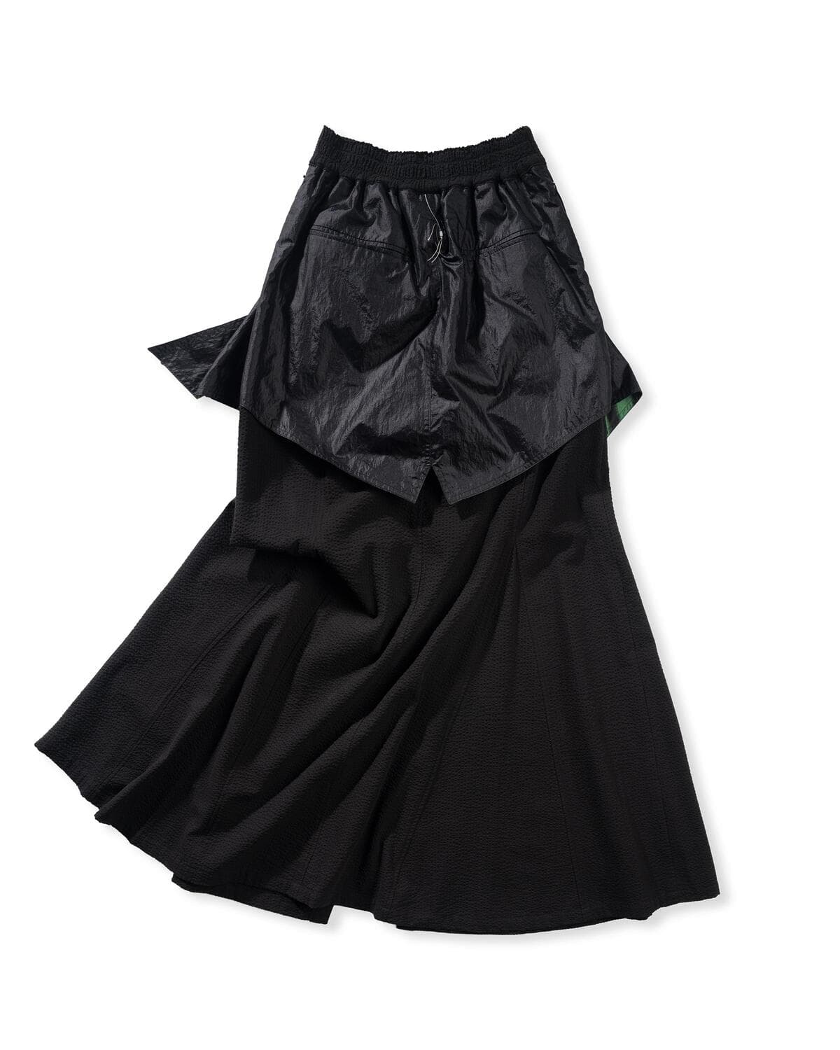 Mix Match Layered Long Skirt (Black) — vue 3
