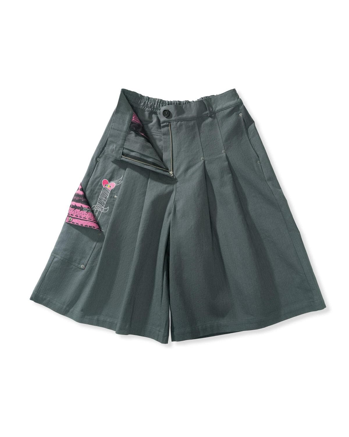 Side Pocket Bermuda Pants (Gray) — vue 2