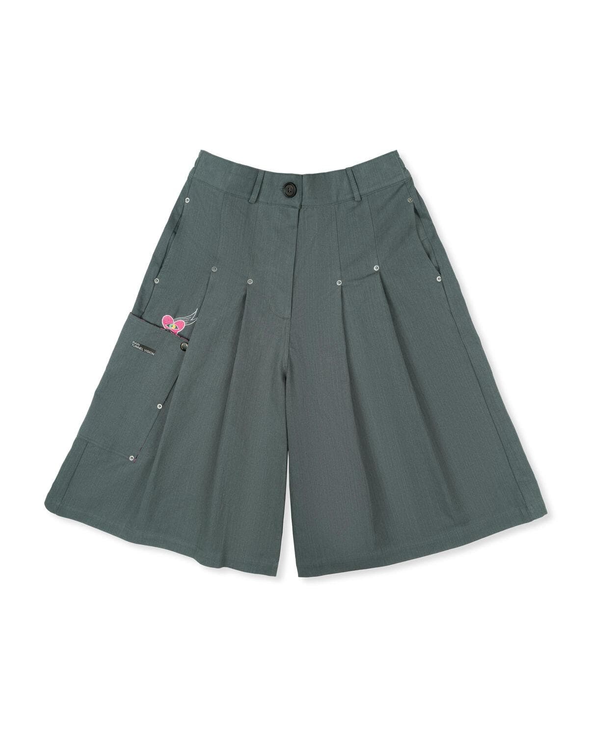Side Pocket Bermuda Pants (Gray) — vue 4