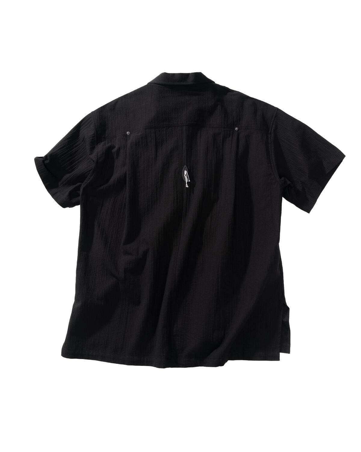 Folding Pocket Short-Sleeved Shirt (Black) — vue 3