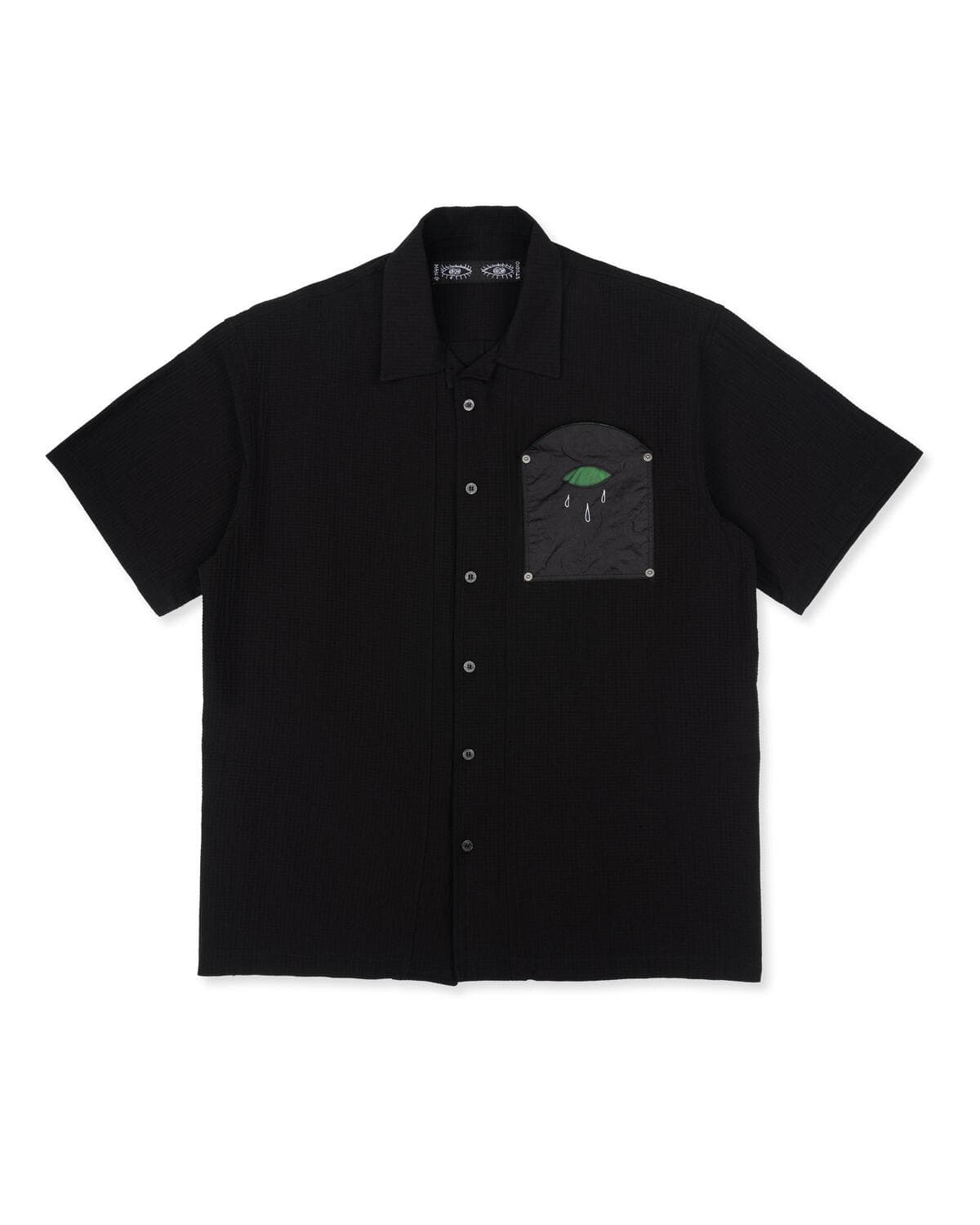 Folding Pocket Short-Sleeved Shirt (Black) — vue 4