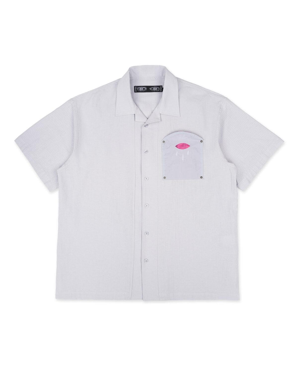 Folding Pocket Short-Sleeved Shirt (Gray) — vue 4
