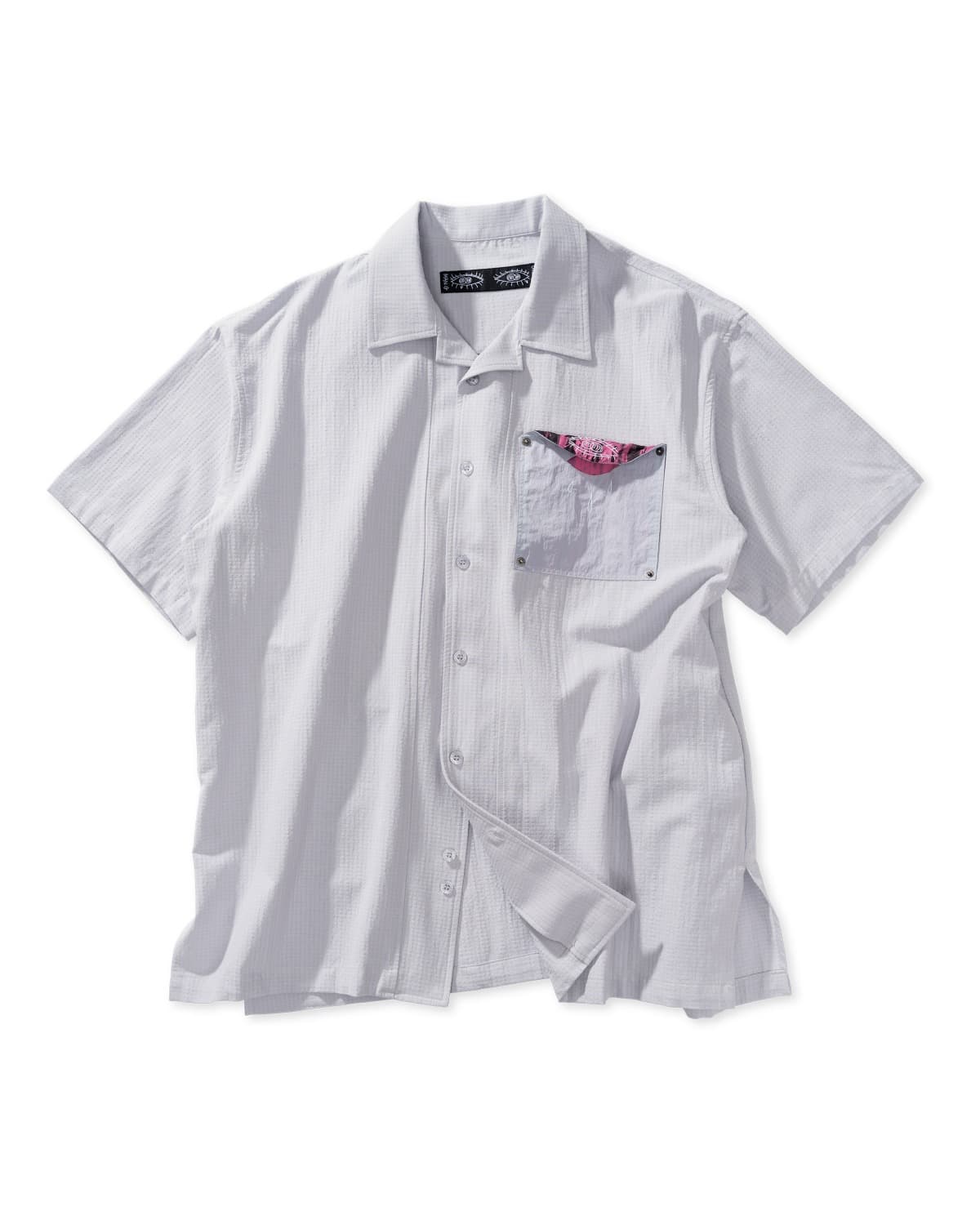 Folding Pocket Short-Sleeved Shirt (Gray) — vue 1