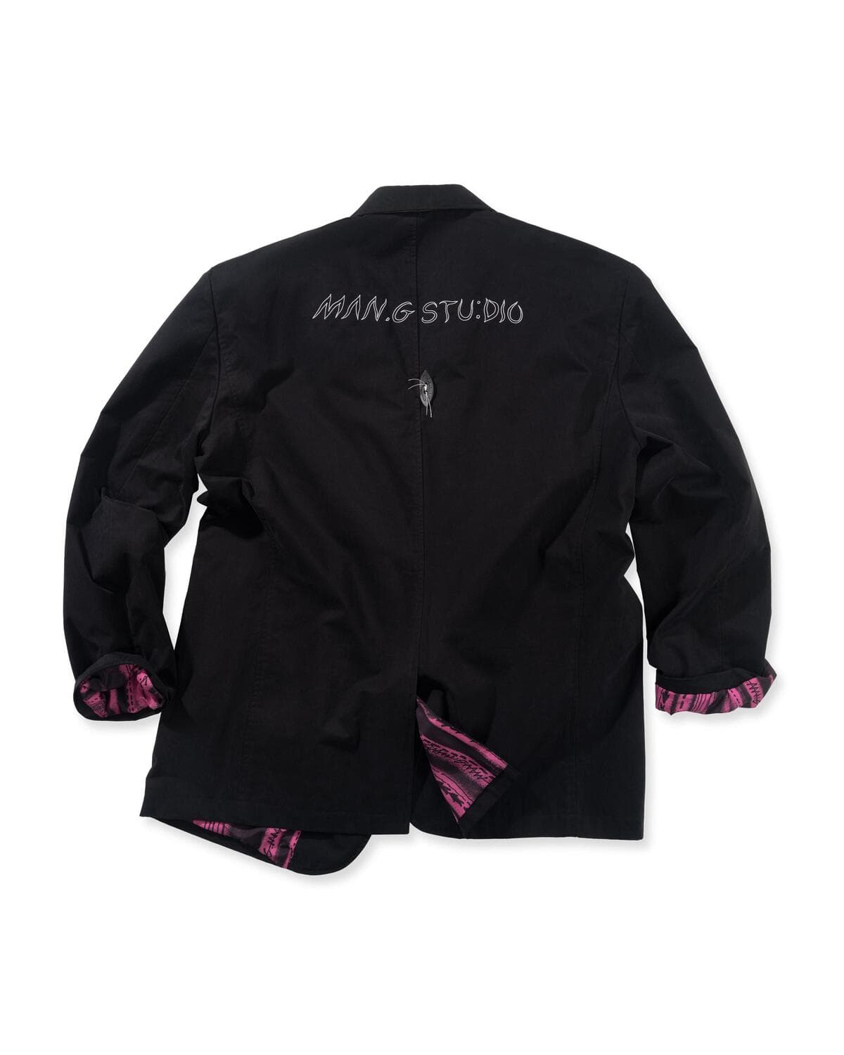 Shoulder Wing Point Blazer (Black) — vue 3