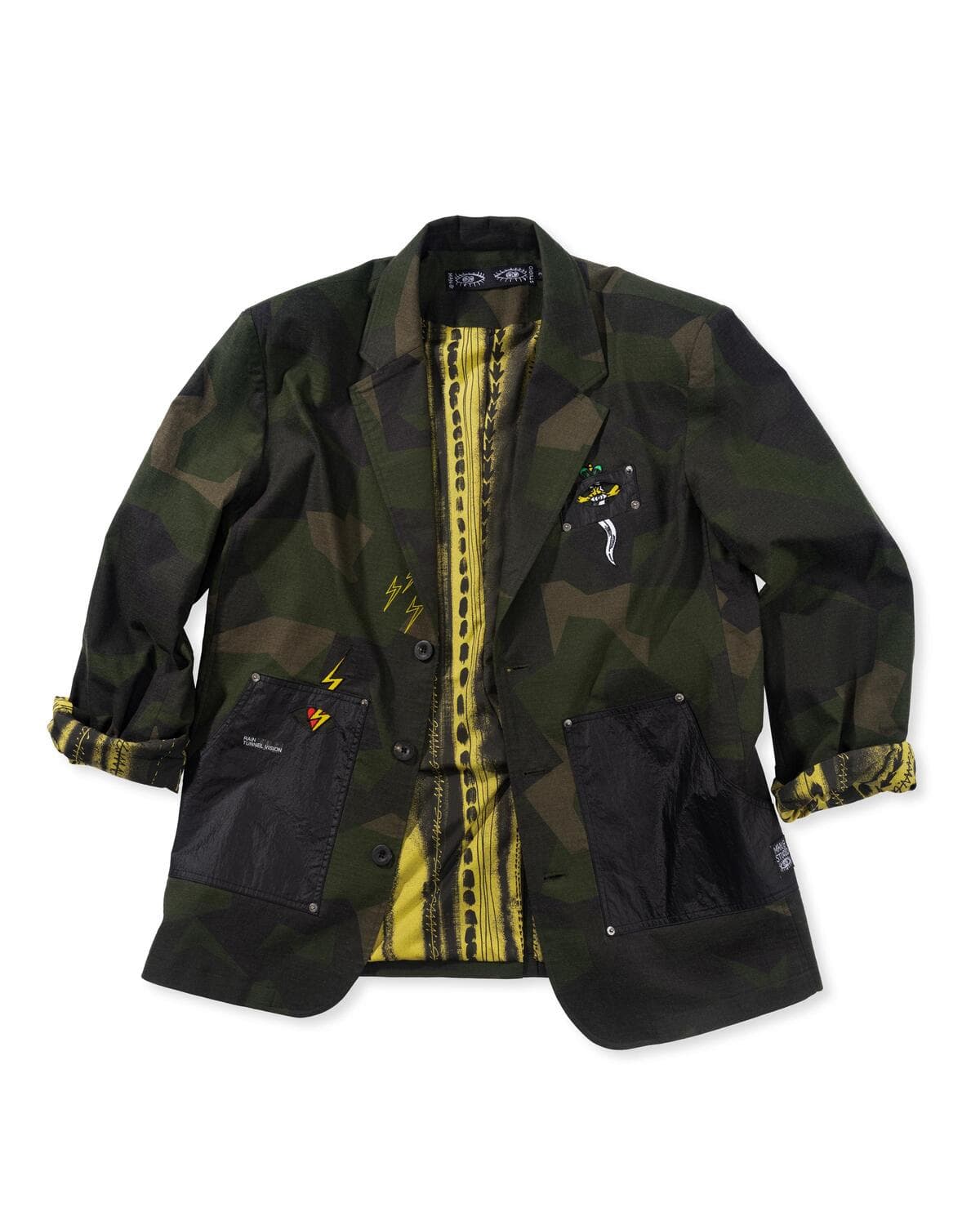 Crease Camouflage Out Pocket Blazer — vue 2