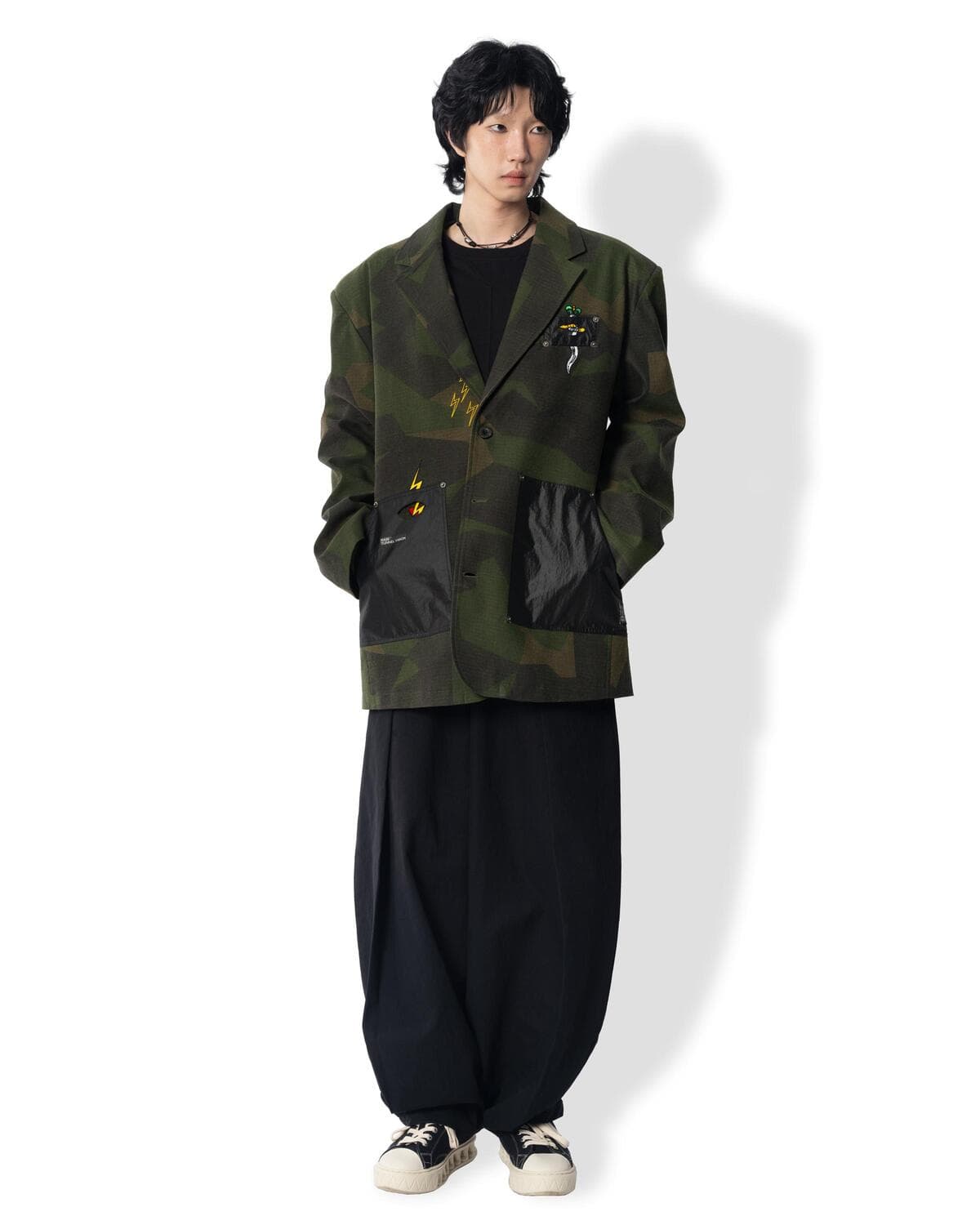 Crease Camouflage Out Pocket Blazer — vue 6