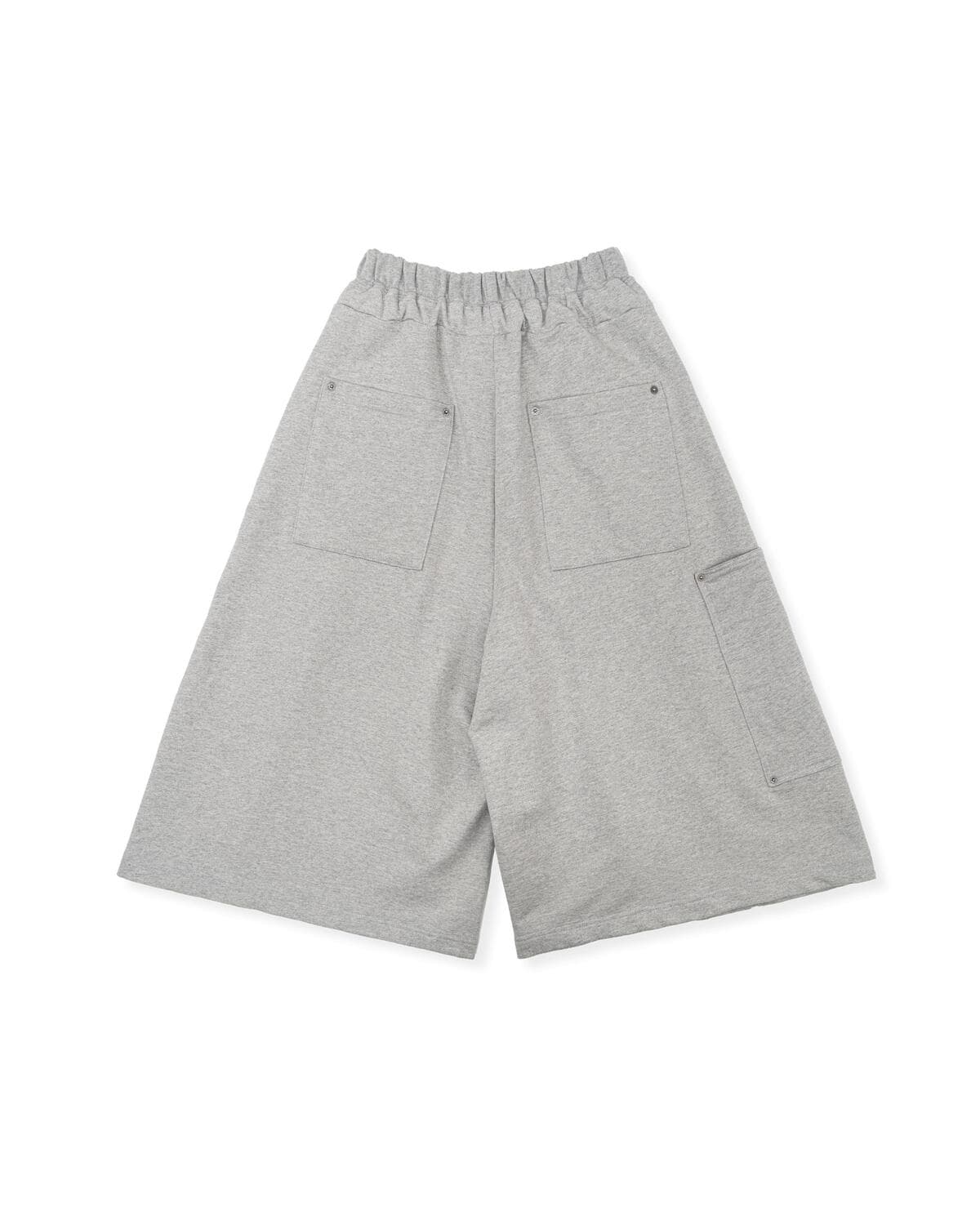 Knit Pin-tuck Bermuda Pants (Gray) — vue 5