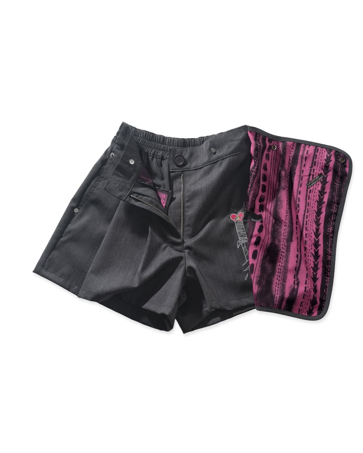 Mixmatch Wrap Skirt Pants (Gray) — vue 1