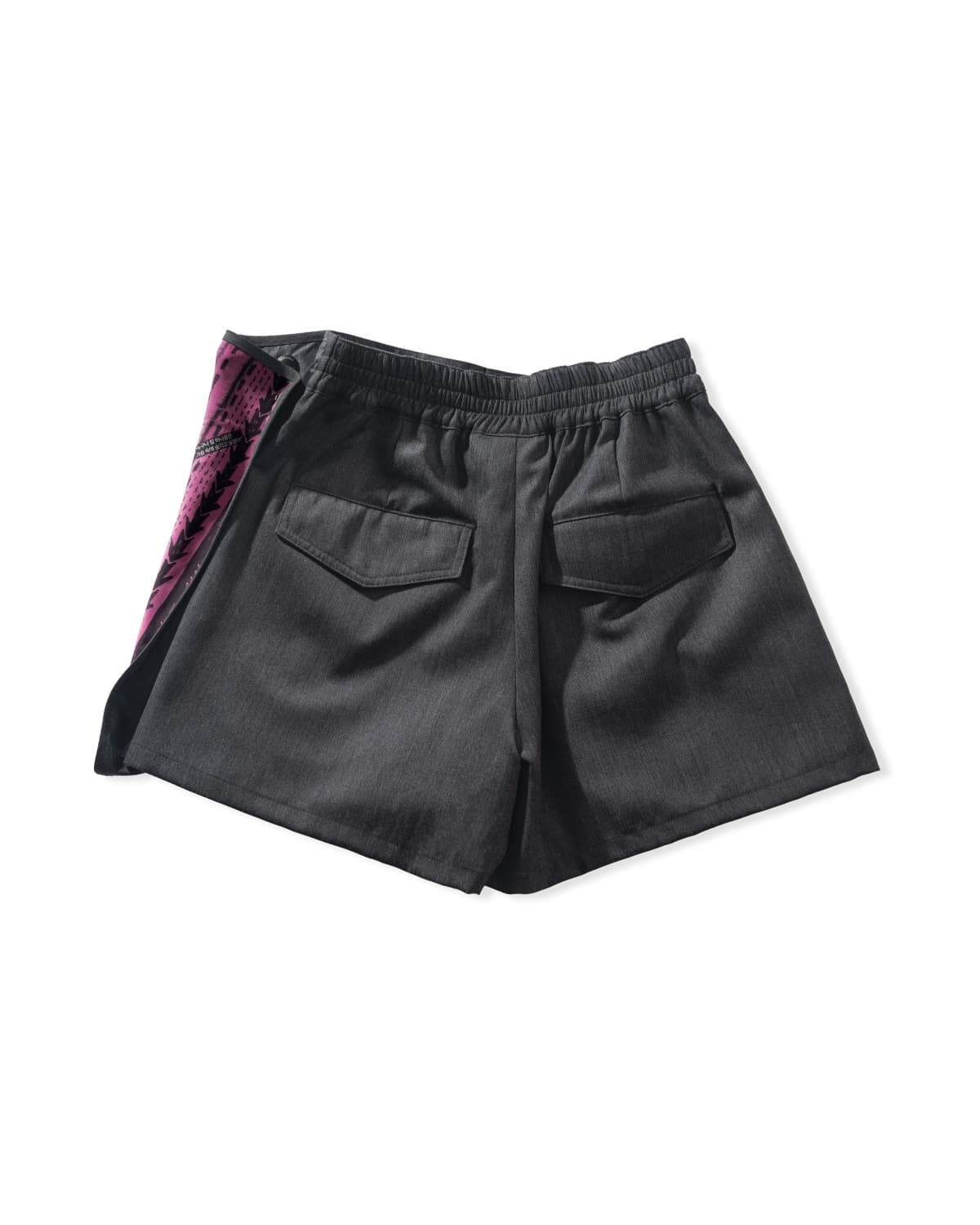 Mixmatch Wrap Skirt Pants (Gray)