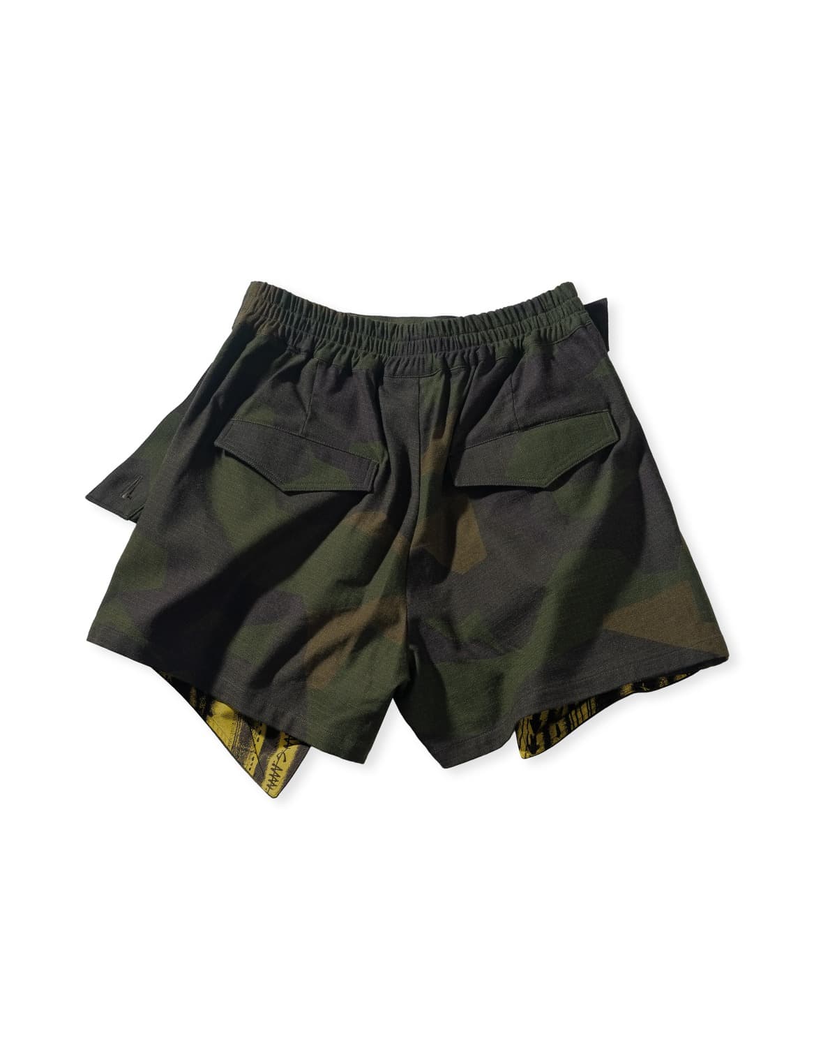 Double Layered Wrap Skirt Pants (Khaki)