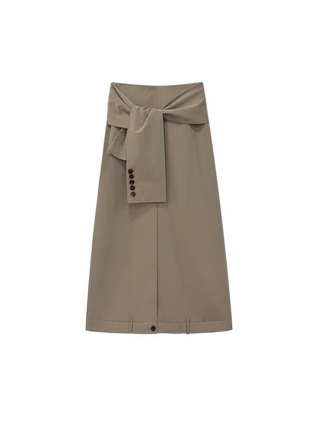 Tied Detail Long Skirt