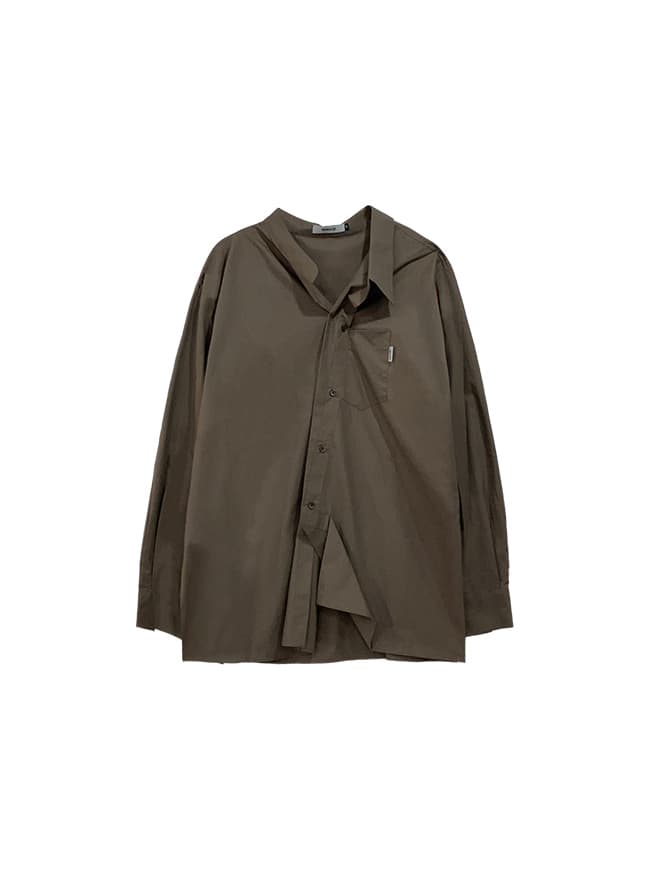 Unbalanced Drape Shirt — vue 4