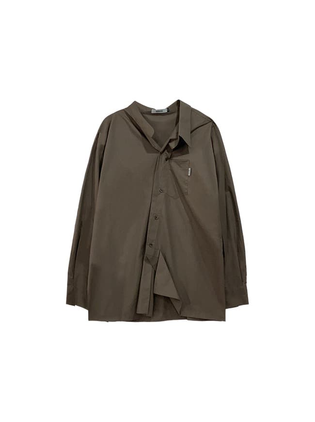 Unbalanced Drape Shirt — vue 1