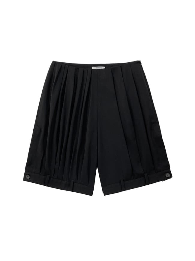 Side Zipper Slit Bermuda Pants