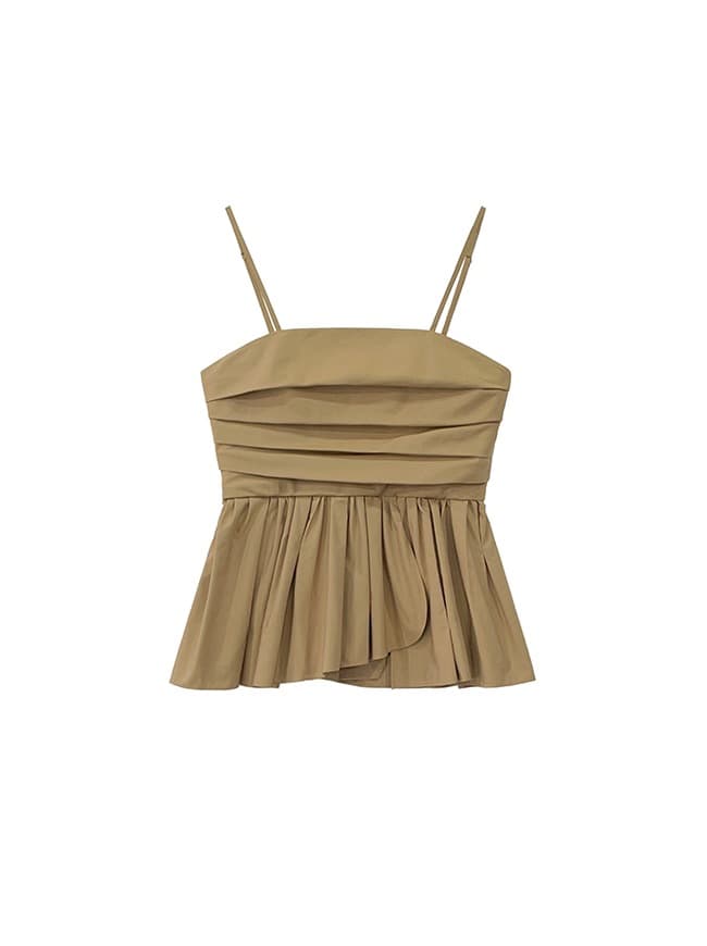 Strap Pleated Bustier