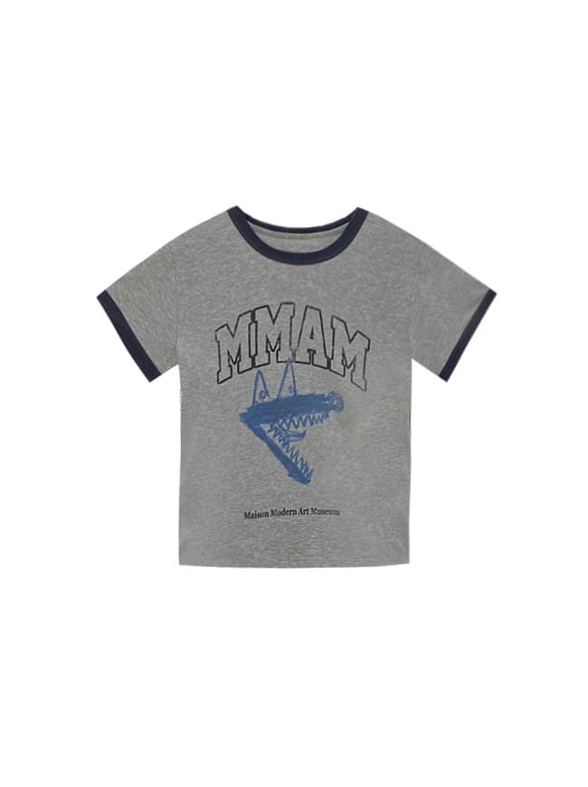Gray Logo Printing T-Shirt