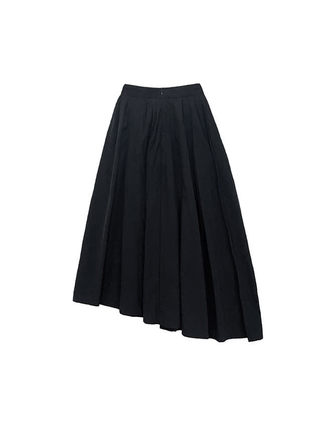 Unbalanced Pintuck Skirt