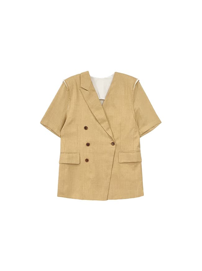 New Beige Origami Half Sleeve Jacket