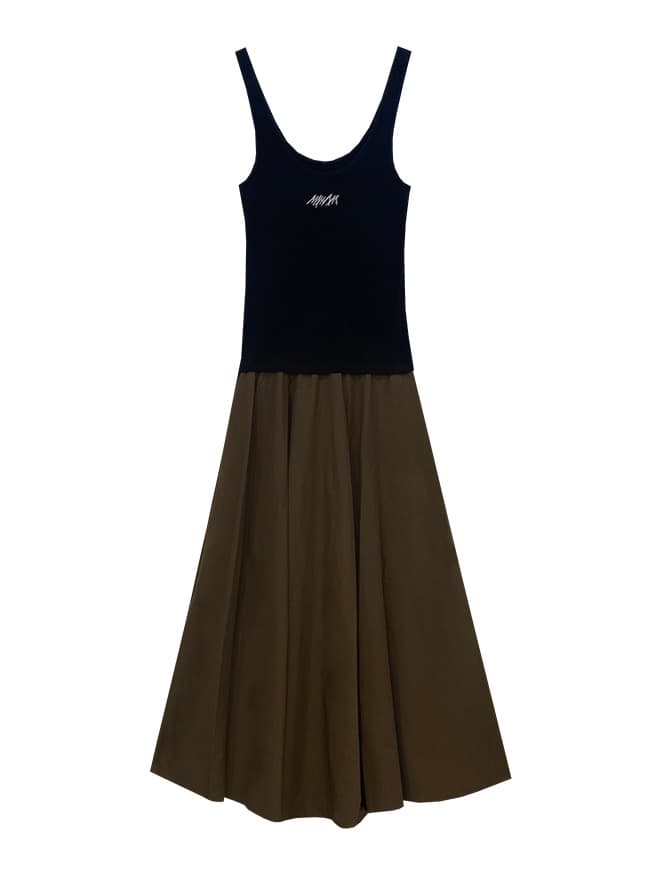 Logo Sleeveless Layered Dress — vue 3