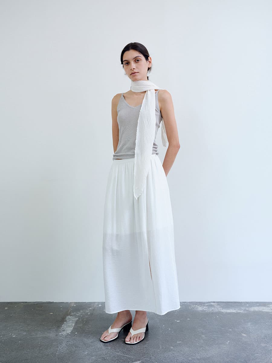TIR RIB KNIT CARDIGAN & SLEEVELESS SET_ASH BEIGE — vue 6
