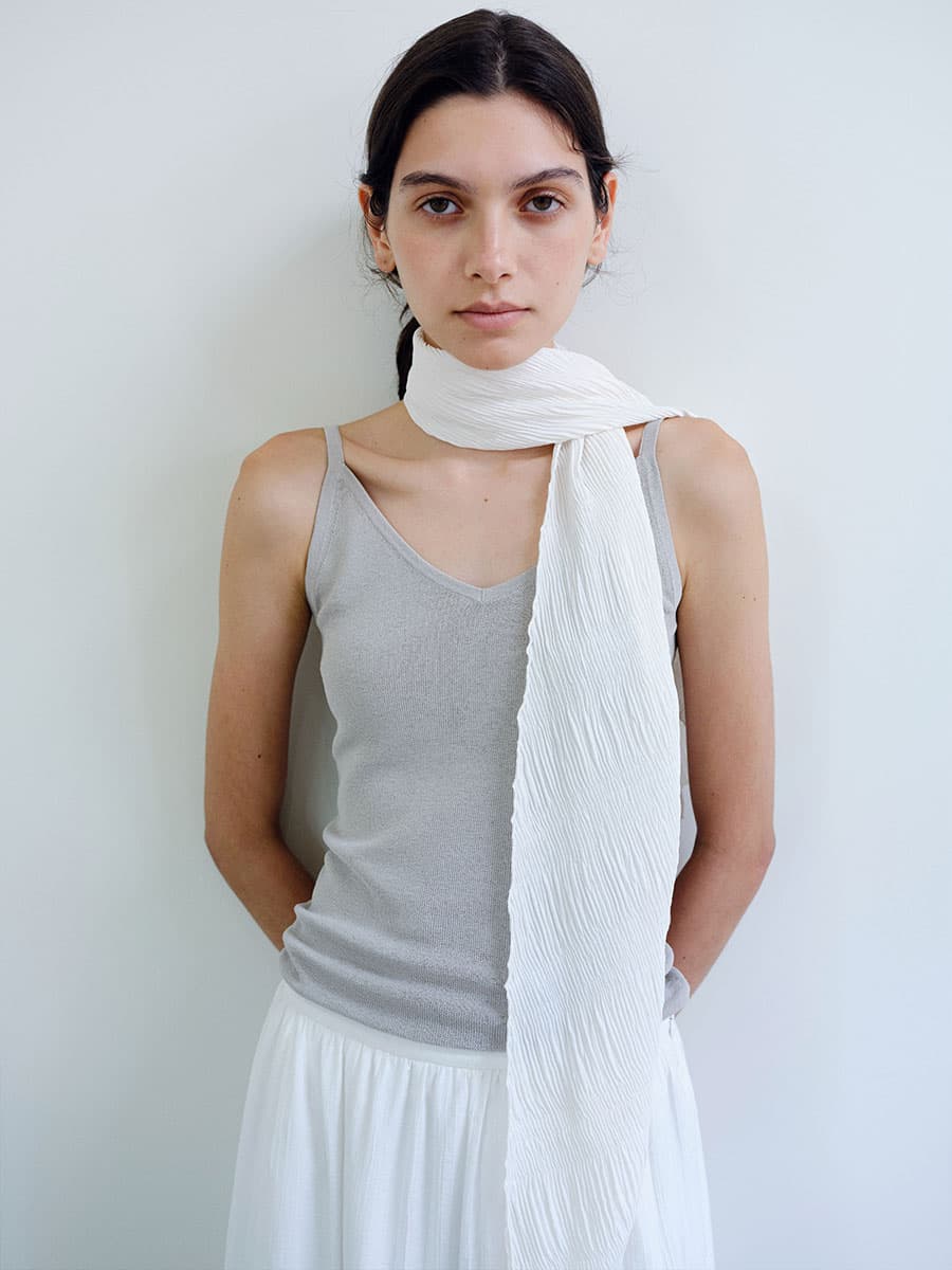 TIR RIB KNIT CARDIGAN & SLEEVELESS SET_ASH BEIGE — vue 10