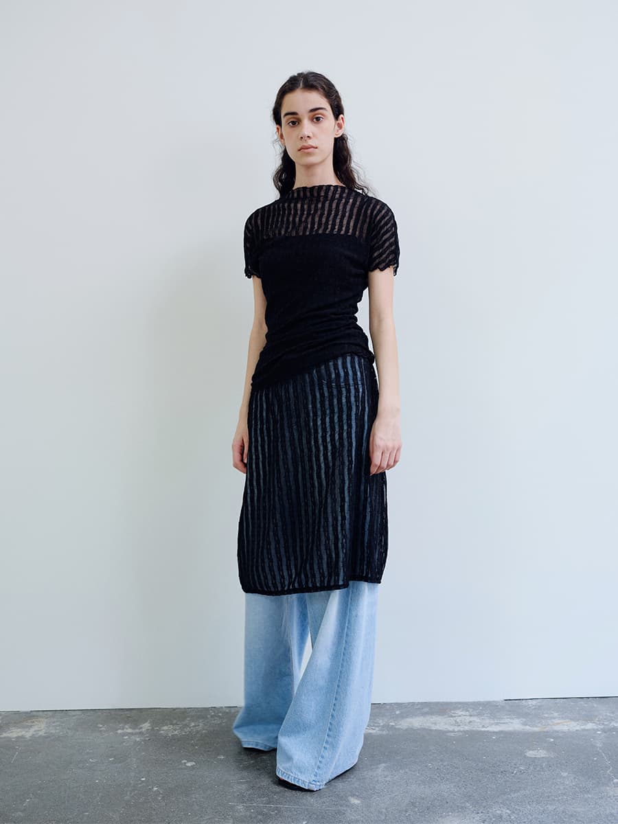 TIR LACE LAYERED SKIRT_BLACK — vue 4