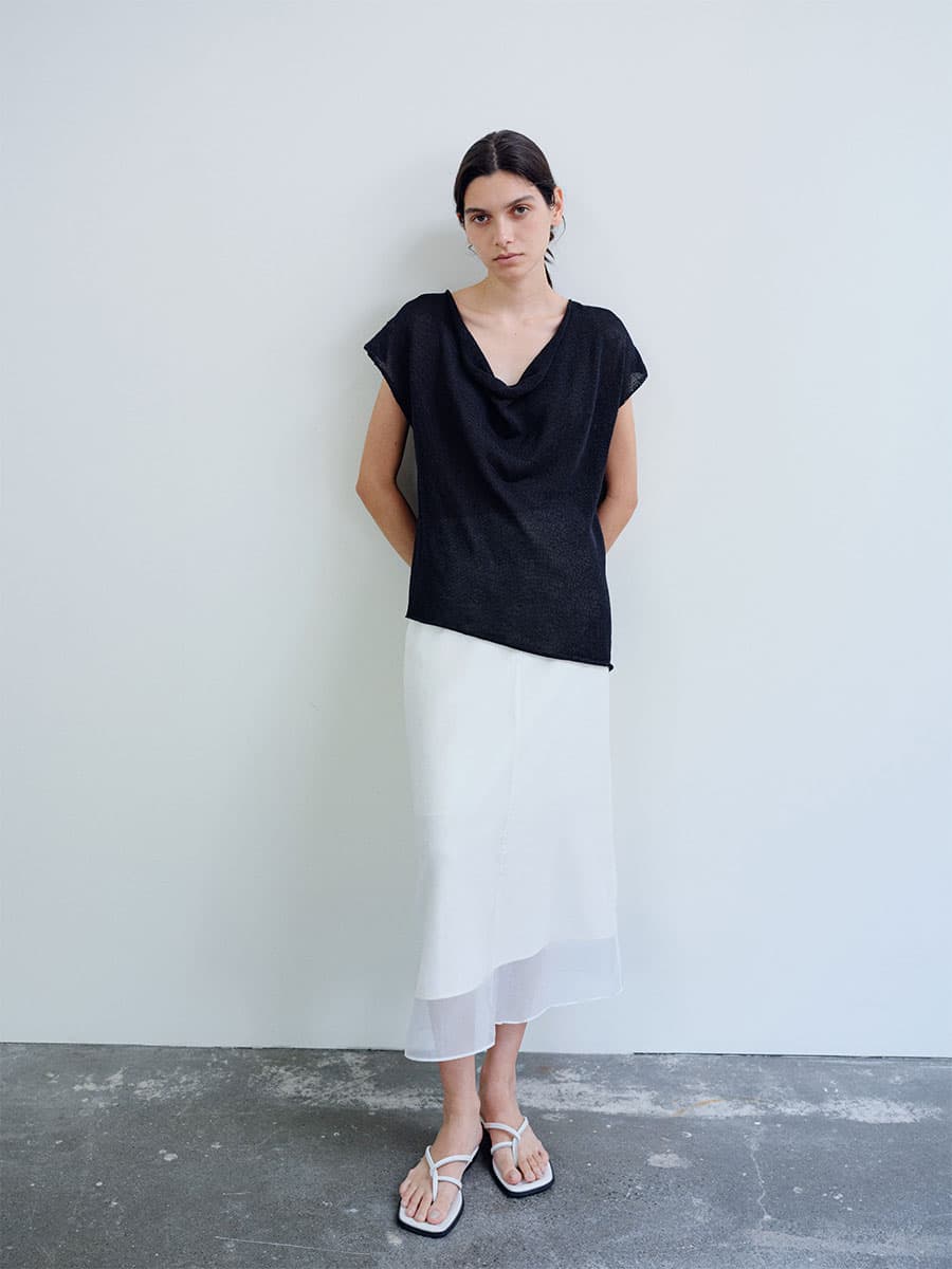 TIR DRAPE NECK KNIT TOP_D-GREY — vue 6