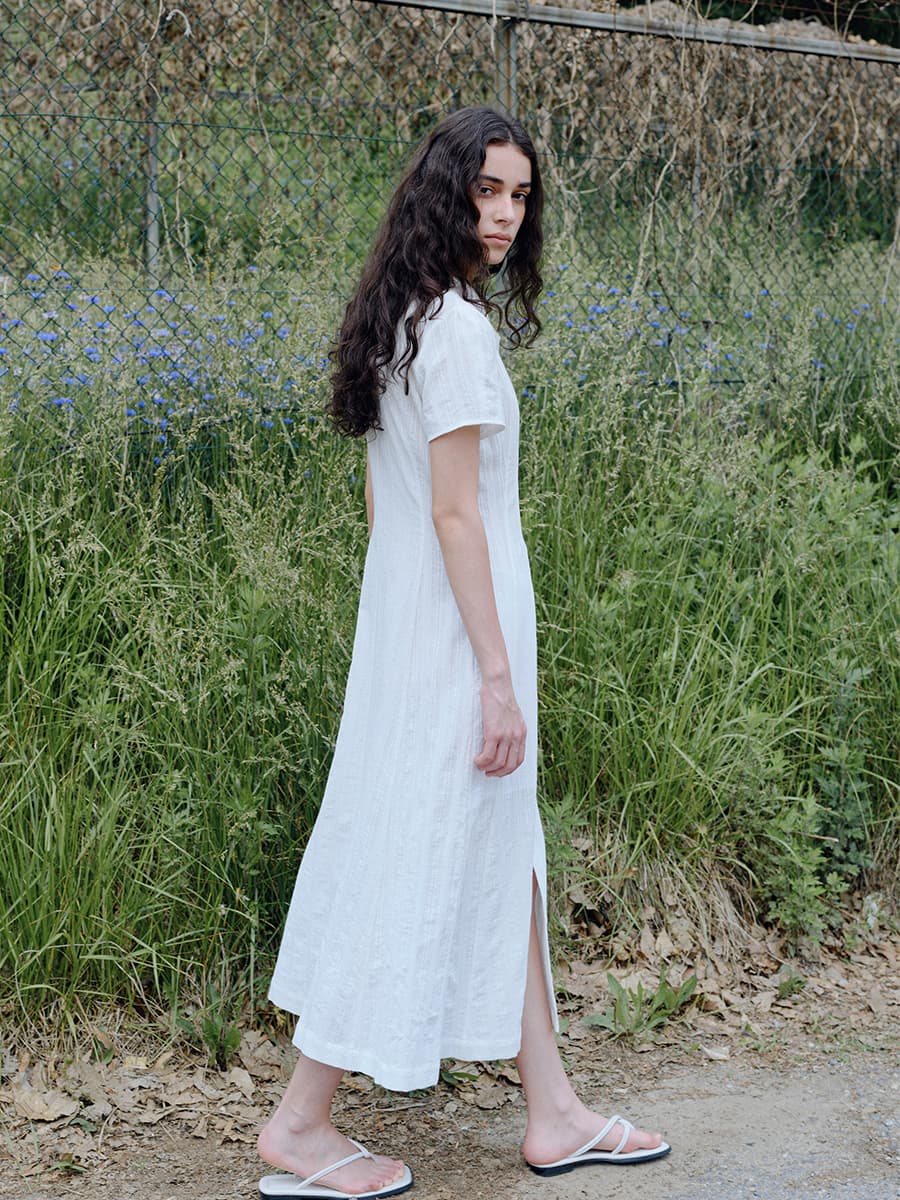TIR OPEN COLLAR SHIRT DRESS_WHITE — vue 5