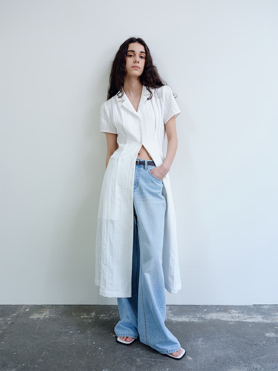 TIR OPEN COLLAR SHIRT DRESS_WHITE — vue 10
