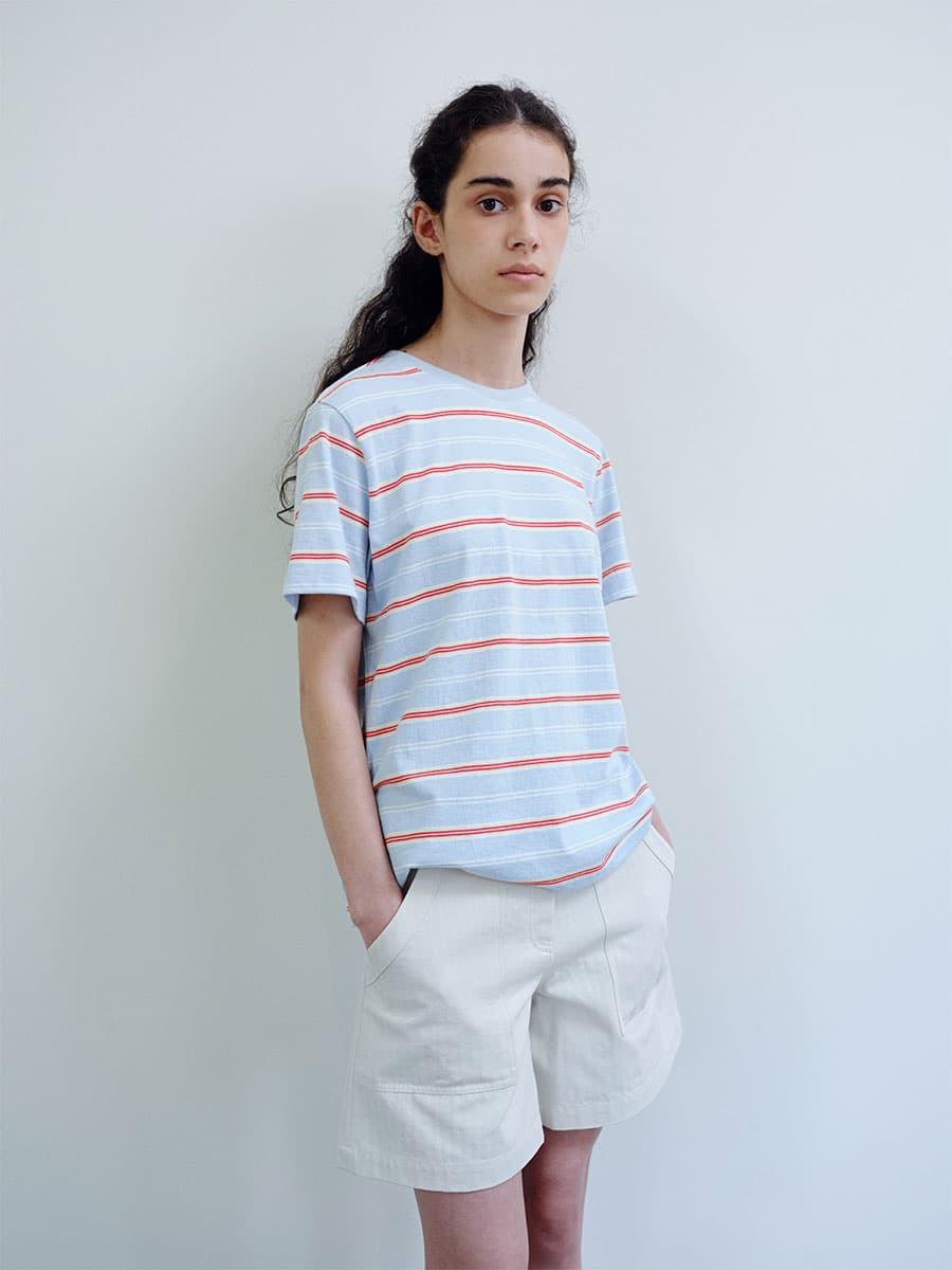 TIR MULTI STRIPE T-SHIRT_SKY BLUE — vue 1