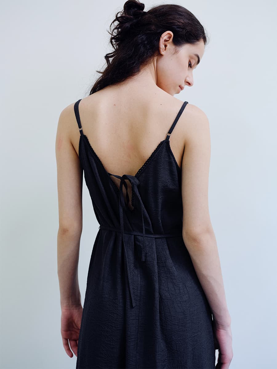 TIR LAYERED LACE DRESS_NAVY — vue 1