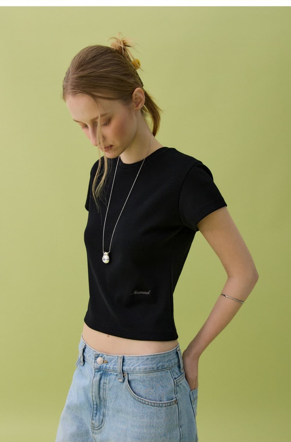 DATE CROP T-SHIRT - BLACK — vue 4