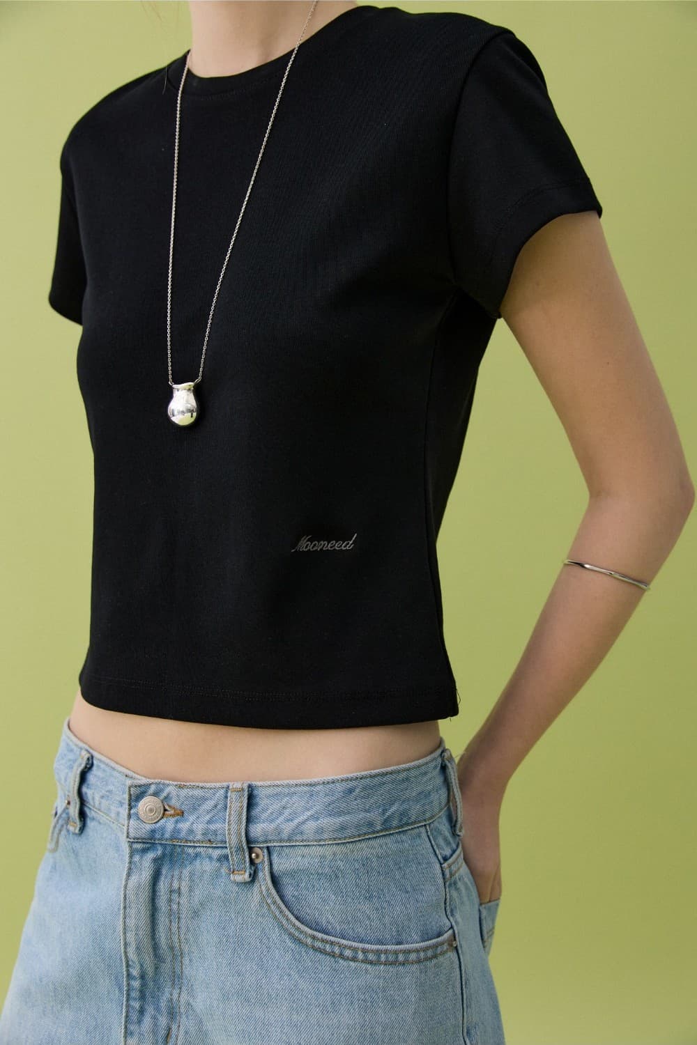 DATE CROP T-SHIRT - BLACK — vue 5